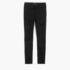 EUC J. Crew High-rise 10” Black Skinny Jeans